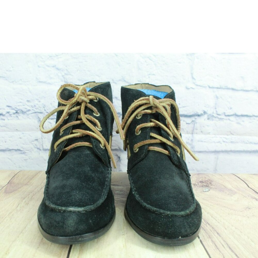 Sebago Ashton 360 Moc Black Suede Ankle Lace Up Boots 11 M Preppy Casual - Picture 4 of 9